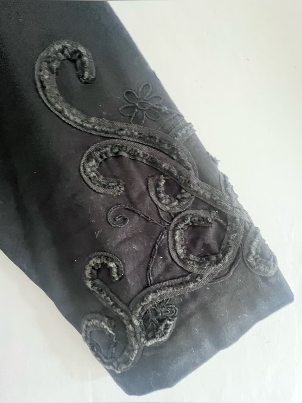 Coldwater Creek Black Soutache Embroidered Crop Jacket Coquette Whimsigoth 10 - Picture 6 of 13